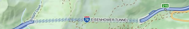 Eisenhower Tunnel on MapQuest-OSM Tiles