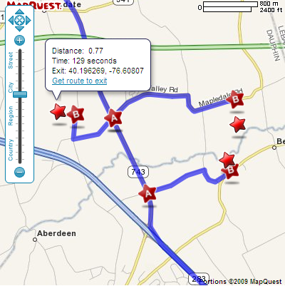 Showing the details that are returned by PathFromRoute